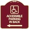 Signmission Accessible Parking on Left Arrow W/ Graphic Heavy-Gauge Aluminum Sign, 18" x 18", BU-1818-24356 A-DES-BU-1818-24356 - alternate 1